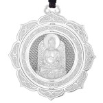 Pt950 Platinum Mahavairocana Guardian Pendant - Goat & Monkey Zodiac Birth Buddha
